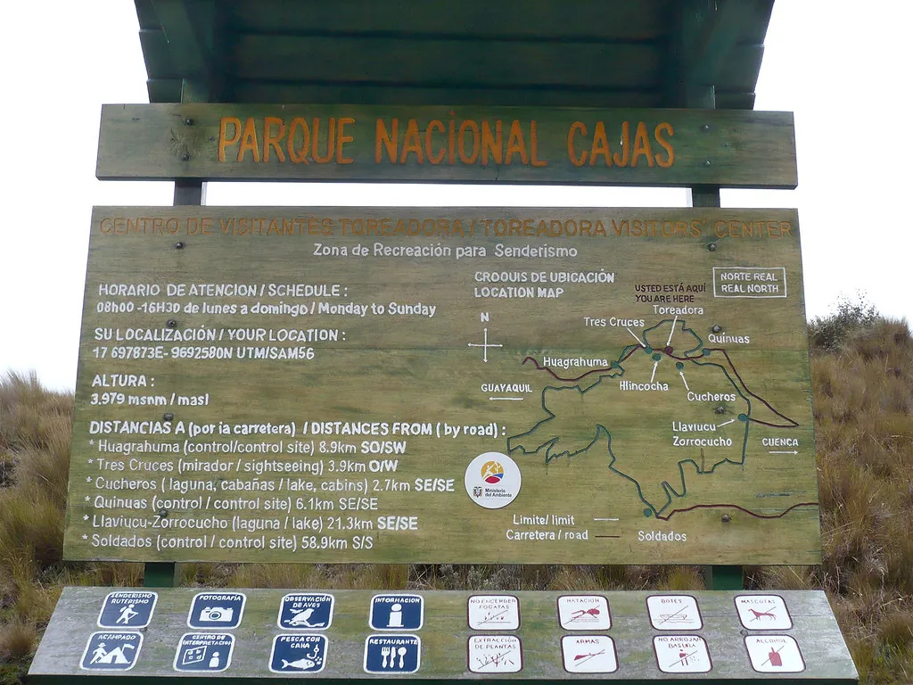 Map of El Cajas National Park